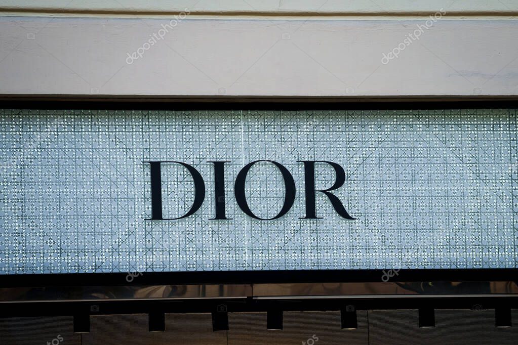 PRAGUE, CZECH REPUBLIC. 28th  March 2025.  Dior brand logo. Christian Dior SE commonly known as Dior, is a French multinational luxury goods company that is controlled and chaired by French businessman Bernard Arnault, who also heads LVMH.