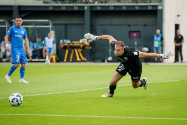 RIGA, LATVIA. 22 Temmuz 2025. UEFA Şampiyonlar Ligi İkinci eleme turu RFS ve Malmo takımı arasındaki 1. ayak maçı.