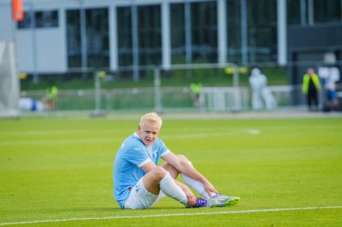 RIGA, LATVIA. 22 Temmuz 2025. UEFA Şampiyonlar Ligi İkinci eleme turu RFS ve Malmo takımı arasındaki 1. ayak maçı.