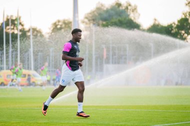 RIGA, LATVIA. 22 Temmuz 2025. UEFA Şampiyonlar Ligi İkinci eleme turu RFS ve Malmo takımı arasındaki 1. ayak maçı.