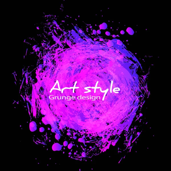 Art Ink Splash Colorful Drops Brush Strokes Abstract Watercolor Paint — Stock Vector