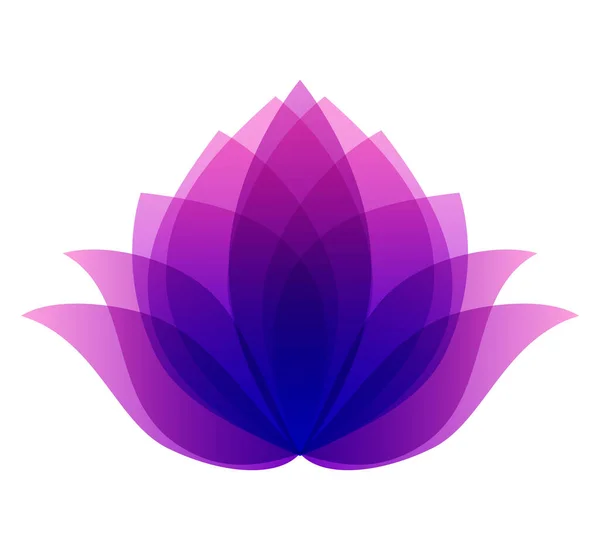 Логотип Лотоса Иконка Водяной Лилии Символ Изолированного Цветка Дизайн Шаблон — стоковое фото