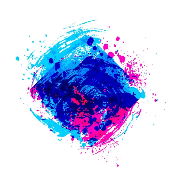 Resim Mürekkebi Sıçraması Renkli Damlalar Fırça Darbeleri Soyut Suluboya Boya — Stok fotoğraf