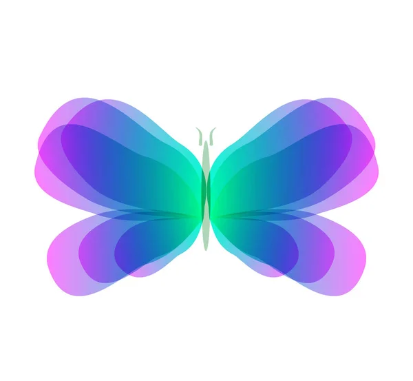 Mariposa Acuarela Con Suaves Alas Colores Transición Plantilla Logotipo Insectos — Foto de Stock