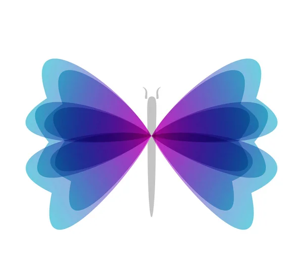 Mariposa Acuarela Con Suaves Alas Colores Transición Plantilla Logotipo Insectos — Foto de Stock