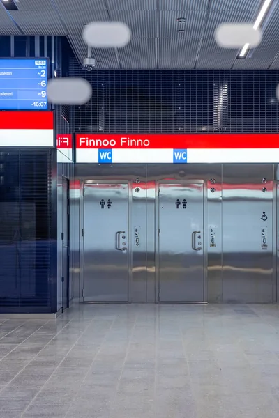 Espoo Finlandia Noviembre 2022 Nueva Estación Metro Finnoo — Foto de Stock