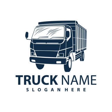 Kamyon Logosu Taşımacılığı. Soyut Çizgiler. Vektör çizimi. Kamyon logosu, kargo, kargo kamyonu, lojistik logo. İş lojistiği.