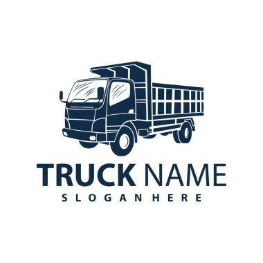 Kamyon Logosu Taşımacılığı. Soyut Çizgiler. Vektör çizimi. Kamyon logosu, kargo, kargo kamyonu, lojistik logo. İş lojistiği.