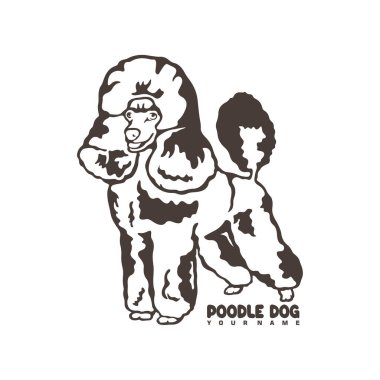 Kaniş Köpek logosu tasarım vektörü. Siluet Kaniş Köpek Şablonu Çizimi. Simge Sembolü