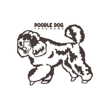 Kaniş Köpek logosu tasarım vektörü. Siluet Kaniş Köpek Şablonu Çizimi. Simge Sembolü