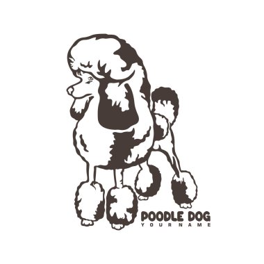 Kaniş Köpek logosu tasarım vektörü. Siluet Kaniş Köpek Şablonu Çizimi. Simge Sembolü