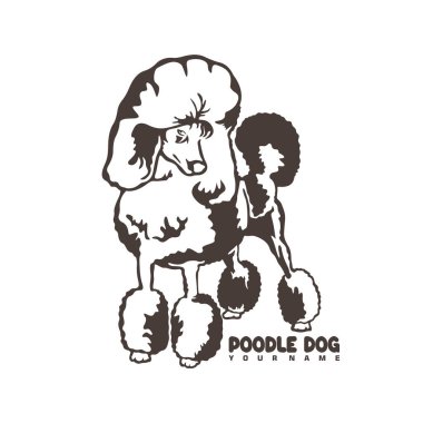 Kaniş Köpek logosu tasarım vektörü. Siluet Kaniş Köpek Şablonu Çizimi. Simge Sembolü