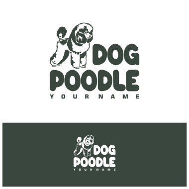 Kaniş Köpek logosu tasarım vektörü. Siluet Kaniş Köpek Şablonu Çizimi. Simge Sembolü