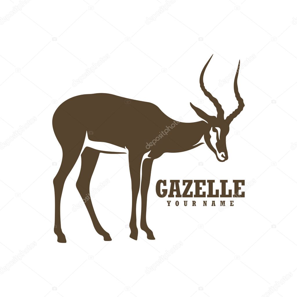 Gazelle logo design vector. Silhouette Gazelle Template Illustration. Icon Symbol