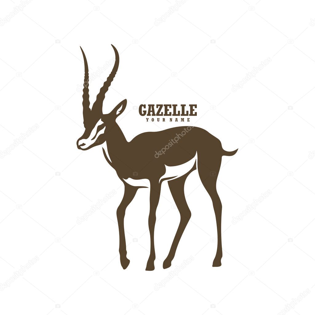 Gazelle logo design vector. Silhouette Gazelle Template Illustration. Icon Symbol