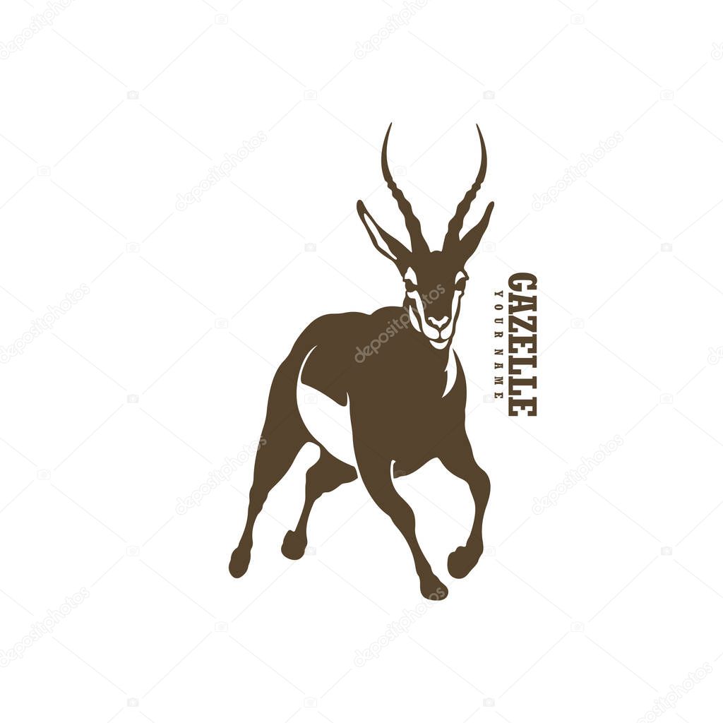 Gazelle logo design vector. Silhouette Gazelle Template Illustration. Icon Symbol