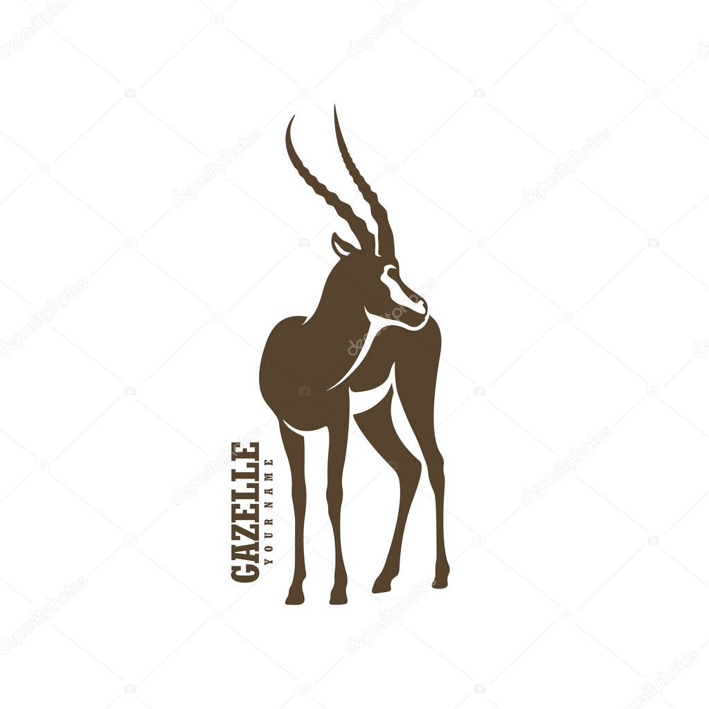 Gazelle logo design vector. Silhouette Gazelle Template Illustration. Icon Symbol