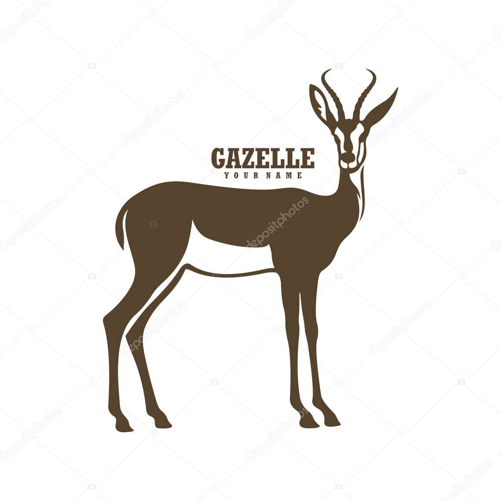 Gazelle logo design vector. Silhouette Gazelle Template Illustration. Icon Symbol