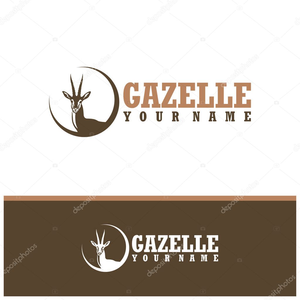 Gazelle logo design vector. Silhouette Gazelle Template Illustration. Icon Symbol
