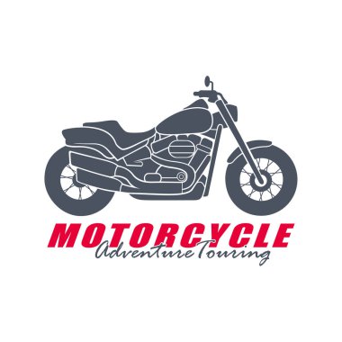 Harley Motosiklet logo tasarım vektörü. Siluet Harley Motosiklet Şablonu Çizimi