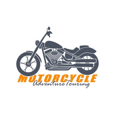 Harley Motosiklet logo tasarım vektörü. Siluet Harley Motosiklet Şablonu Çizimi