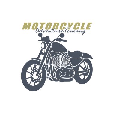 Harley Motosiklet logo tasarım vektörü. Siluet Harley Motosiklet Şablonu Çizimi