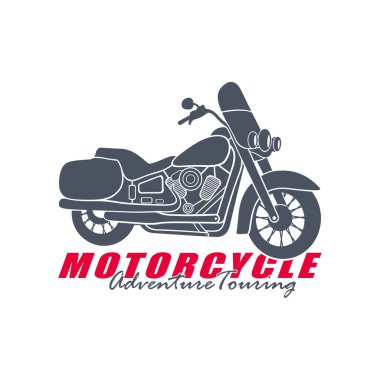 Harley Motosiklet logo tasarım vektörü. Siluet Harley Motosiklet Şablonu Çizimi