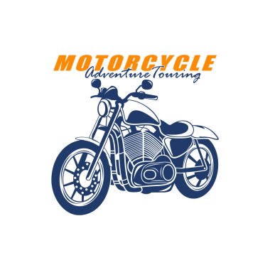 Harley Motosiklet logo tasarım vektörü. Siluet Harley Motosiklet Şablonu Çizimi