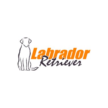 Labrador Retriever Dog logo tasarım vektörü. Siluet Labrador Retriever Şablon İllüstrasyonu