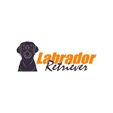 Labrador Retriever Dog logo tasarım vektörü. Siluet Labrador Retriever Şablon İllüstrasyonu