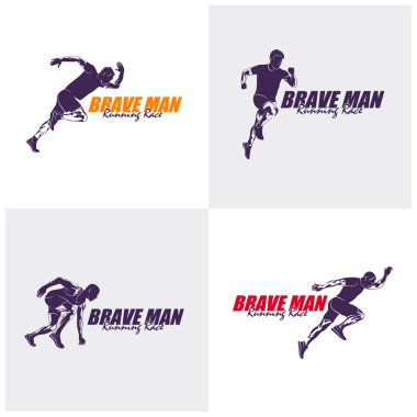 Logo tasarım vektörü çalıştıran kadınlar kümesi. Siluet Kadın Şablon Çizimi