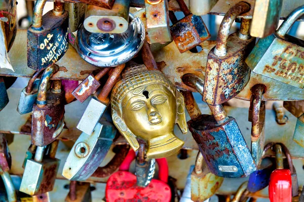 Βούδας Σχήμα Κλειδαριά Αγάπη Στην Καρδιά Αγάπη Της Οδησσού Οδησσός — Φωτογραφία Αρχείου