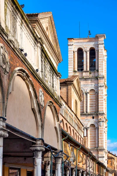 Loggia Dei Mercanti Południowej Stronie Katedry Ferrara Włochy — Zdjęcie stockowe