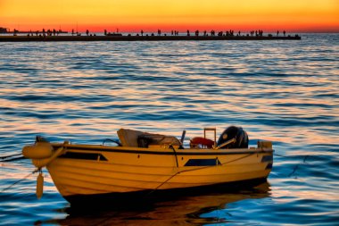 Boats in the old port of Trieste, Italy
