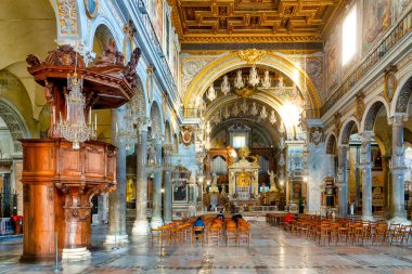 Interior of the Church of Santa Maria in Ara Coeli, Rome, Italy