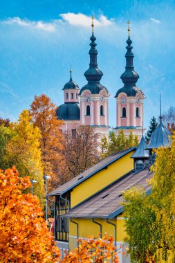 View of the Heiligenkreuzkirche, Villach, Austria, 