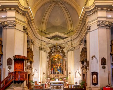Interior of the church of Santi Marcellino e Pietro al Laterano, Rome, Italy