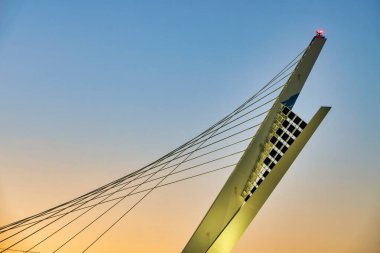 The Ennio Flaiano bridge at sunset, Pescara Italy
