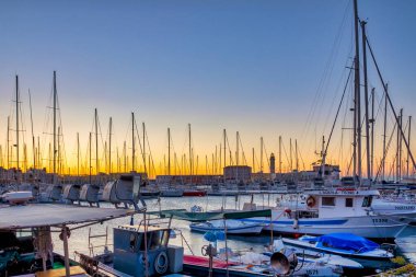 Sailing boats in the Marina di San Giusto, Trieste, Italy