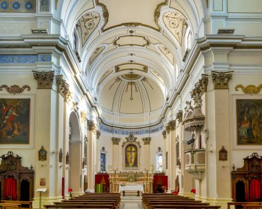 Interior of the Church of San Panfilo entro le mura, Spoltore, Italy