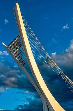 The Ennio Flaiano bridge at sunset, Pescara Italy