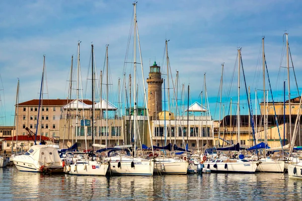 Sailing boats in the Marina di San Giusto, Trieste, Italy