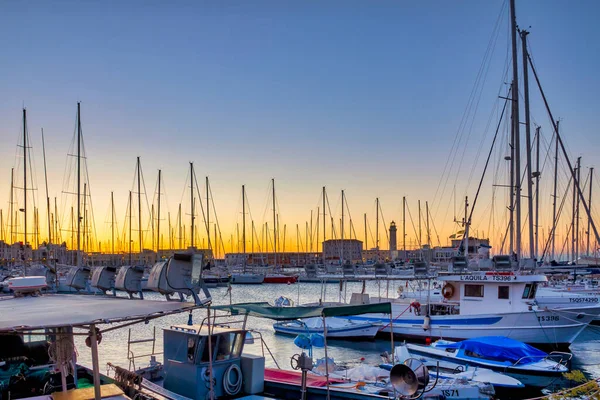 Sailing boats in the Marina di San Giusto, Trieste, Italy