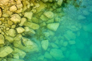 Clear waters of the river Drava, Villach, Austria