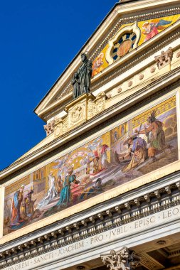Facade of  the church of San Gioacchino ai Prati di Castello, Rome, Ital