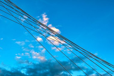 View of the Ponte Ennio Flaiano at sunset, Pescara, Italy