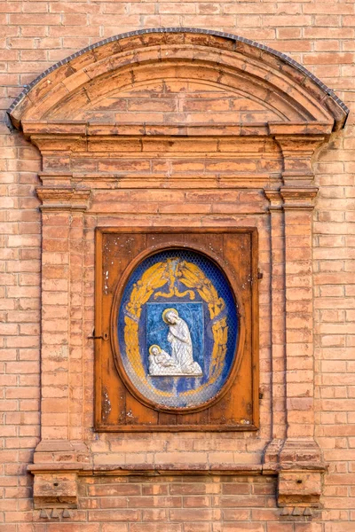 Madonna Edicula Centro Histórico Ferrara Itália — Fotografia de Stock