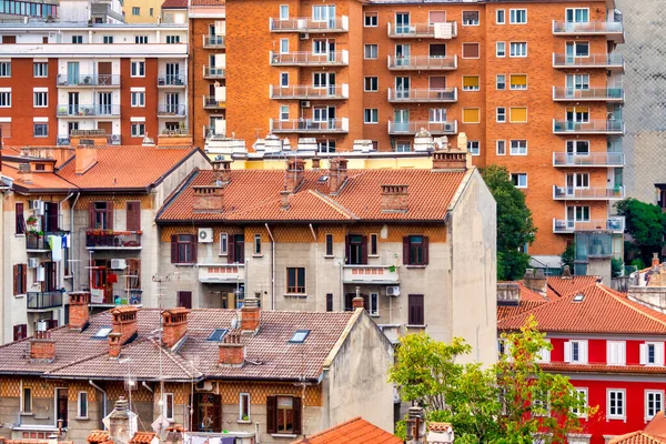 Utsikt Över Triestes Lägenheter Från Giardino San Michele Ital — Stockfoto