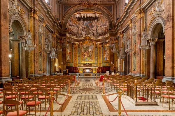 Interior Basílica Los Santos Juan Pablo Cerro Celiano Roma Italia — Foto de Stock