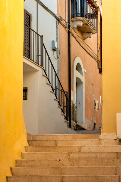 Small alley in the historic centre of Termoli, Italy